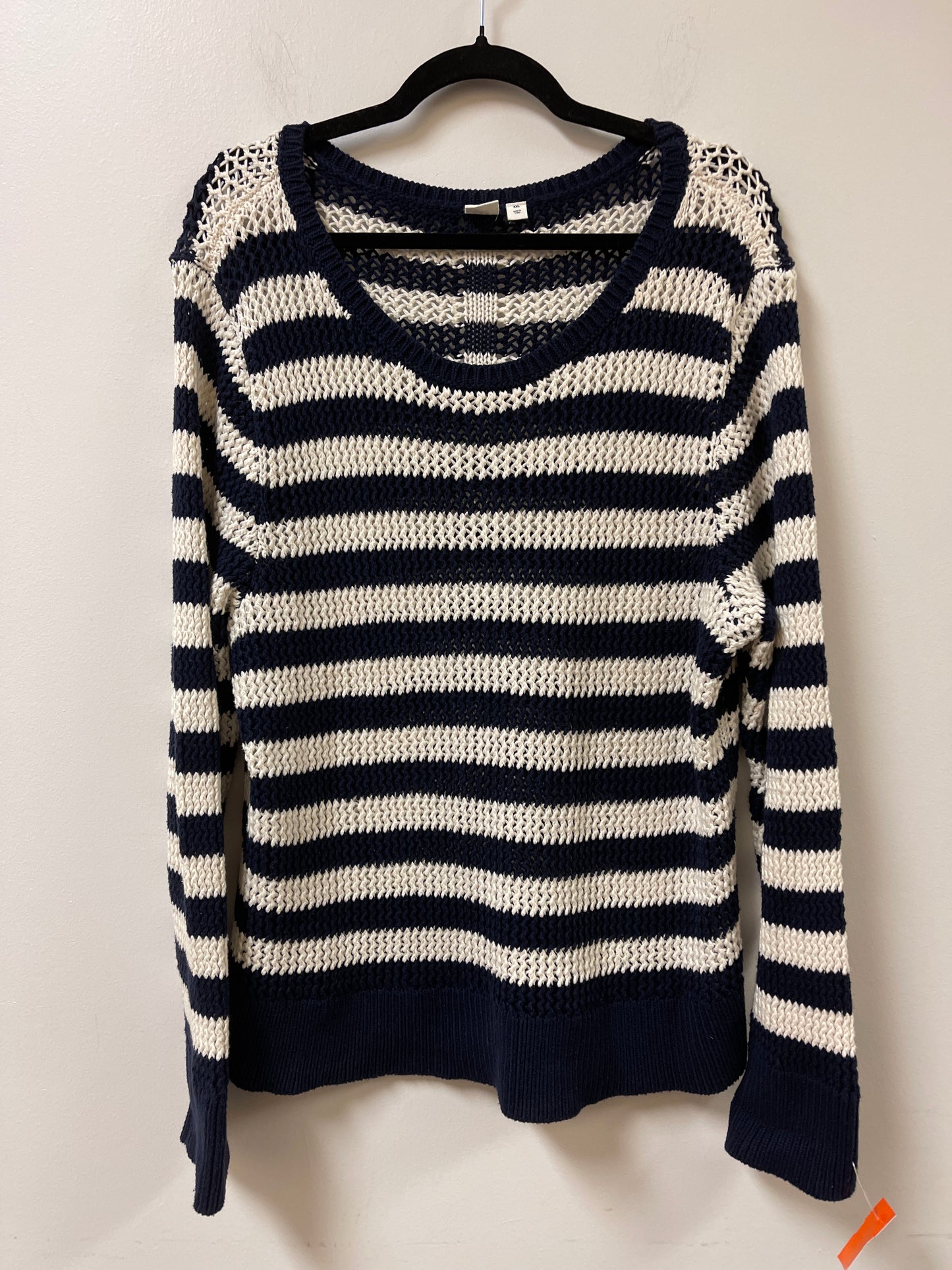 Sweater By Gap In Blue & White, Size: 2x