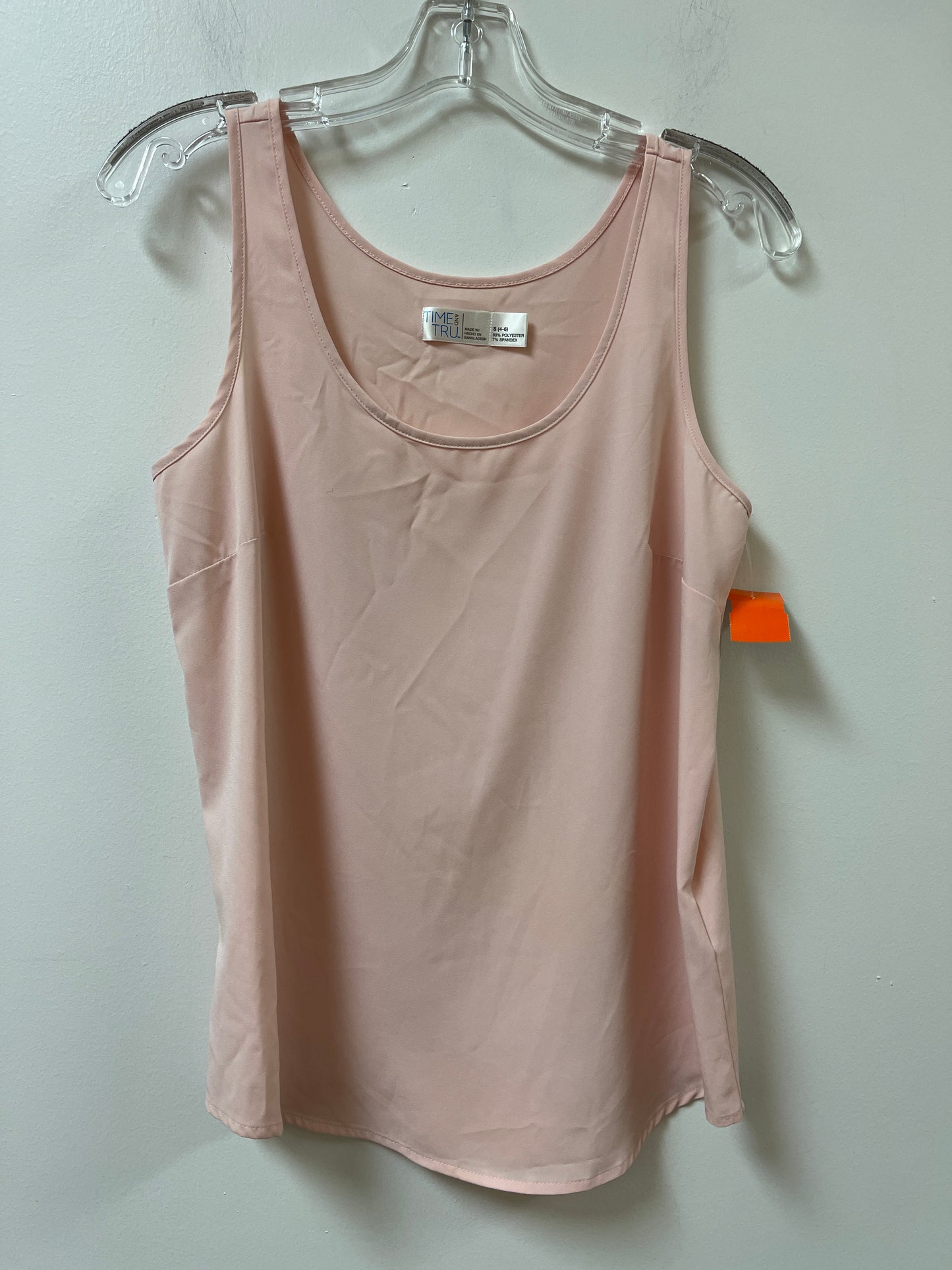 Top Sleeveless By Time And Tru In Pink, Size: S