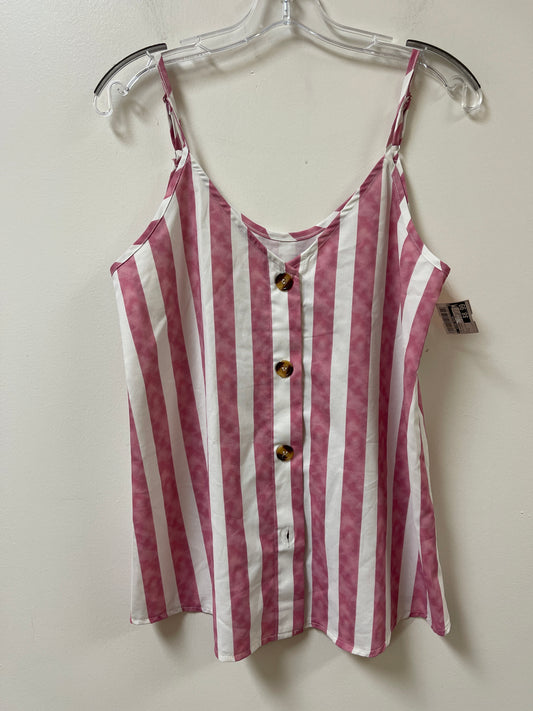 Top Sleeveless By Clothes Mentor In Pink & White, Size: S