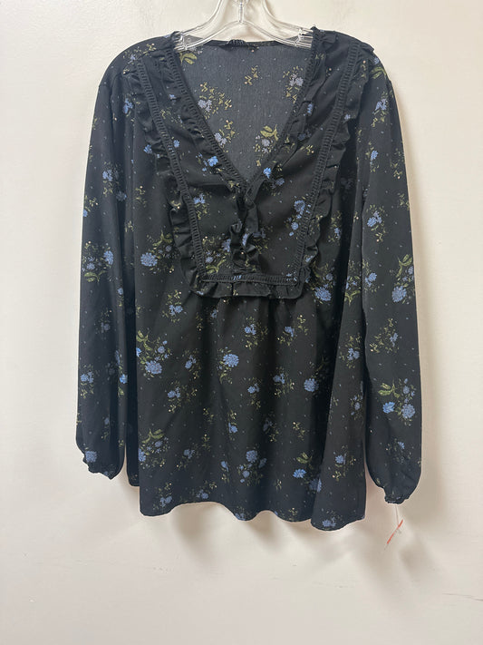 Top Long Sleeve By Clothes Mentor In Floral Print, Size: 3x