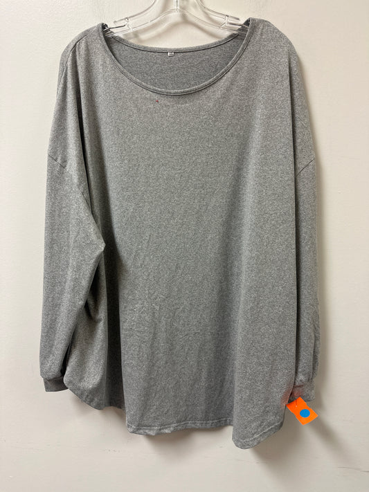 Top Long Sleeve By Clothes Mentor In Grey, Size: 3x