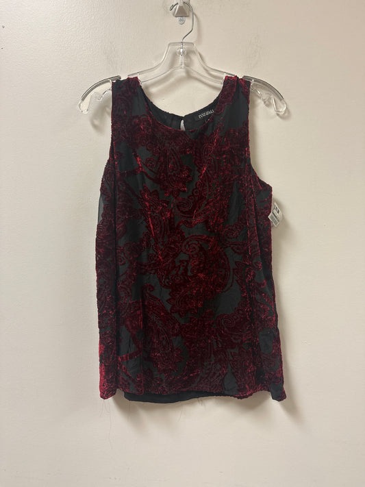 Top Sleeveless By Roz And Ali In Black & Red, Size: M