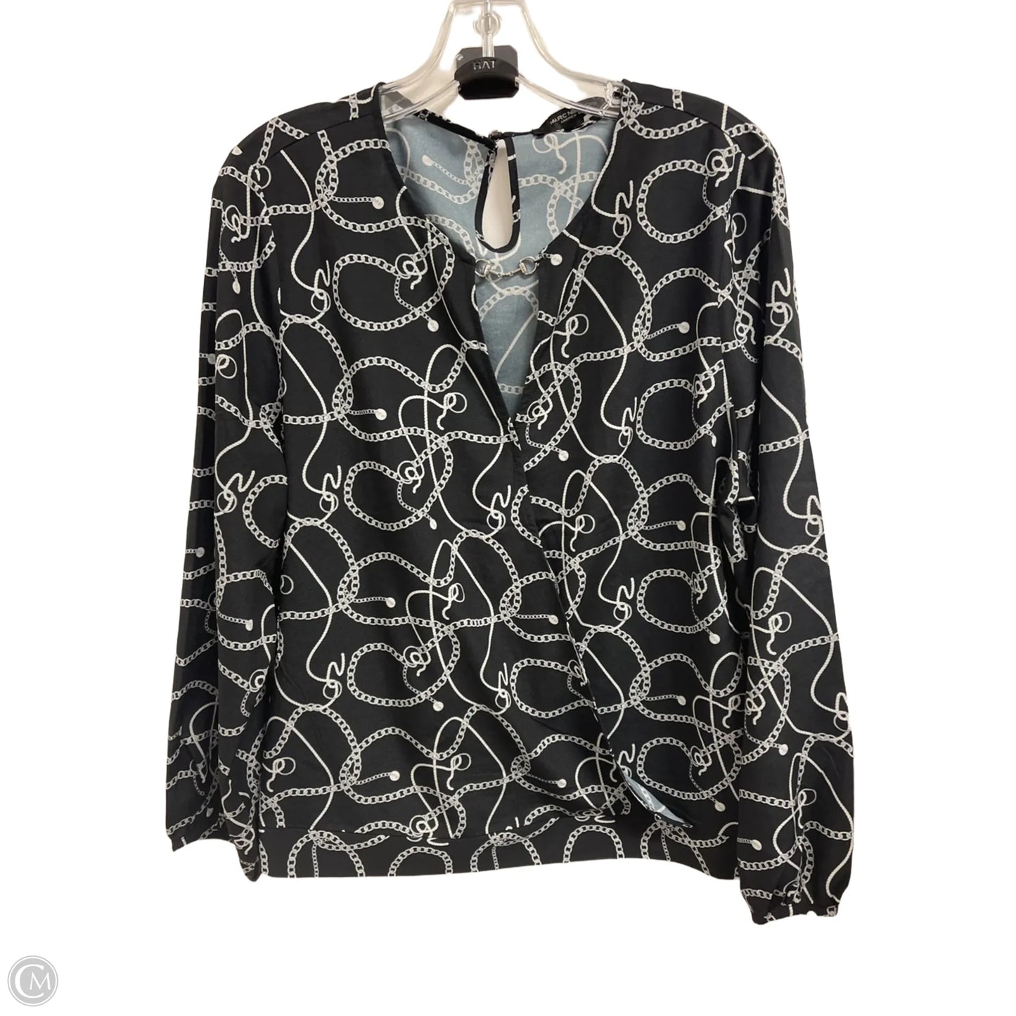Top Long Sleeve By Marc New York In Black, Size: L