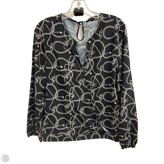 Top Long Sleeve By Marc New York In Black, Size: L