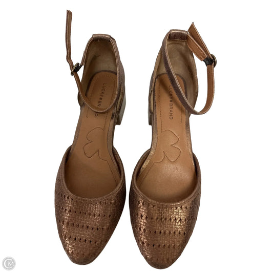 Sandals Flats By Lucky Brand In Rose Gold, Size: 8.5