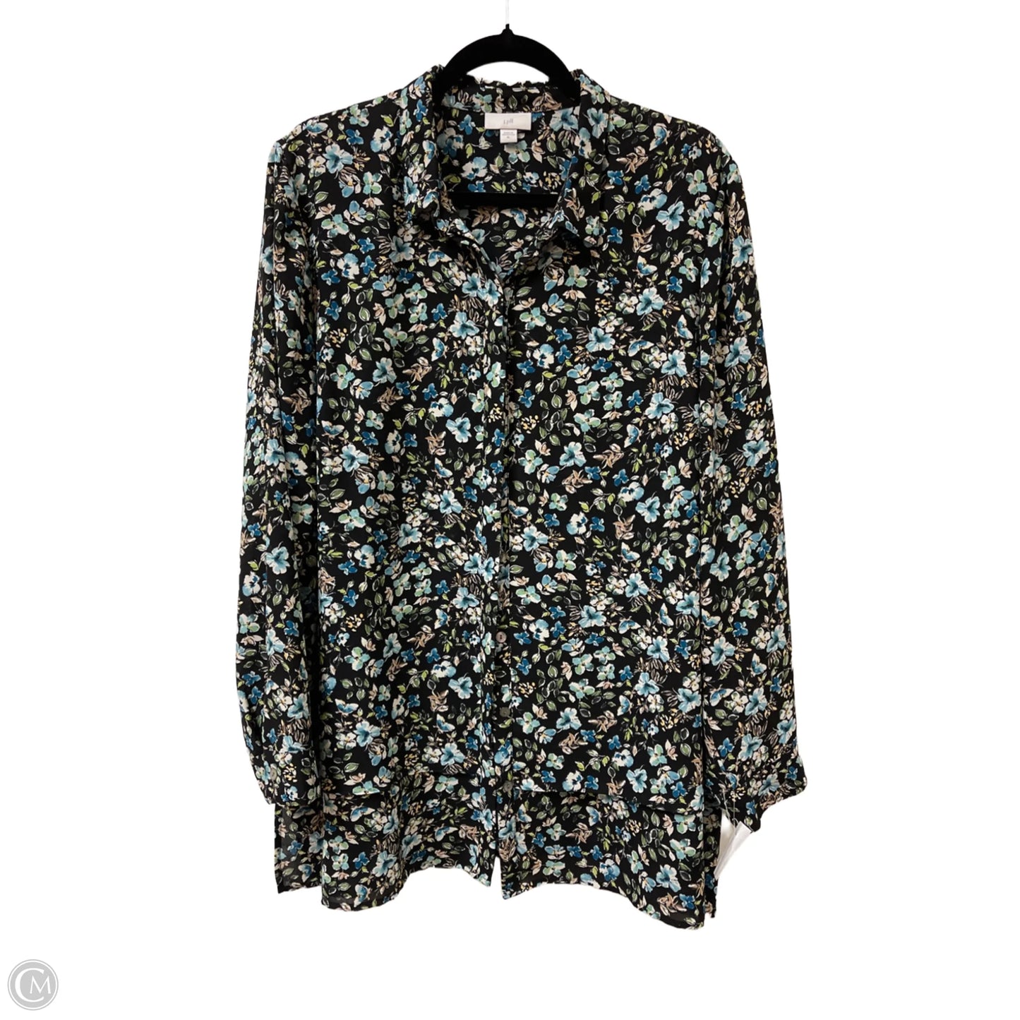 Blouse Long Sleeve By J. Jill In Floral Print, Size: Xl