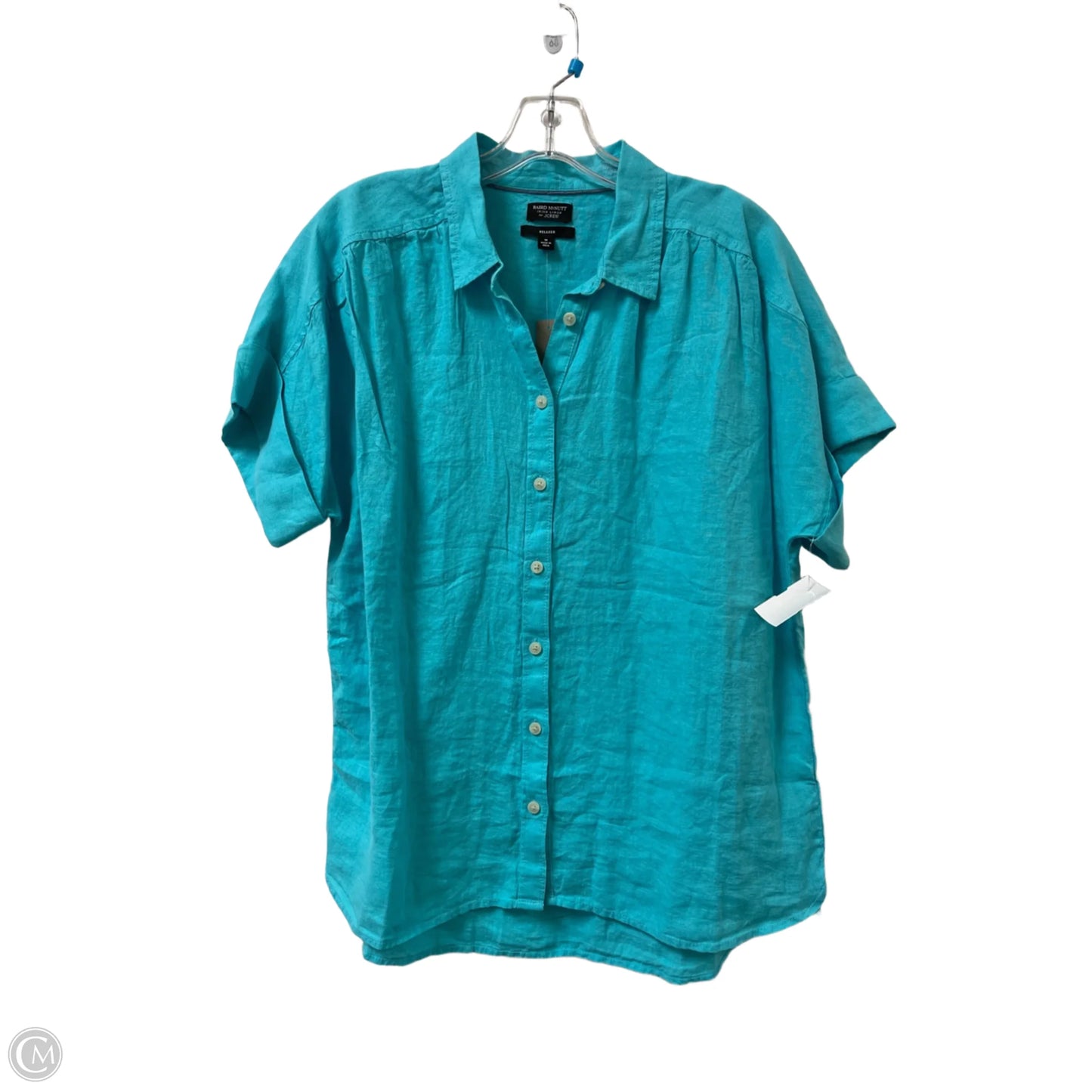 Blouse Short Sleeve By J. Crew In Blue, Size: M