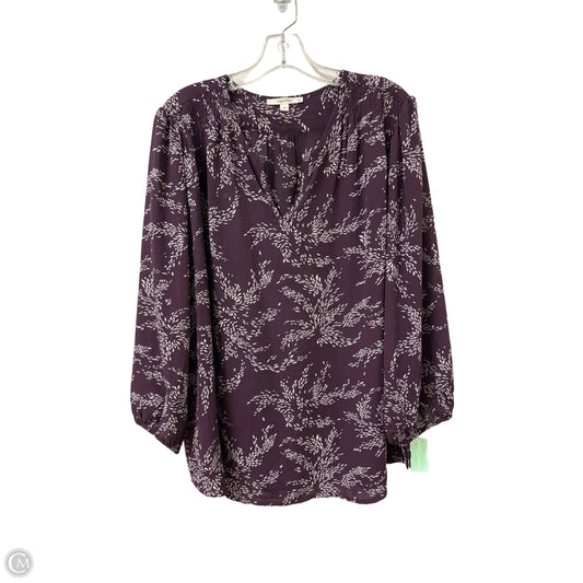 Top Long Sleeve By Fun 2 Fun In Purple, Size: 3x