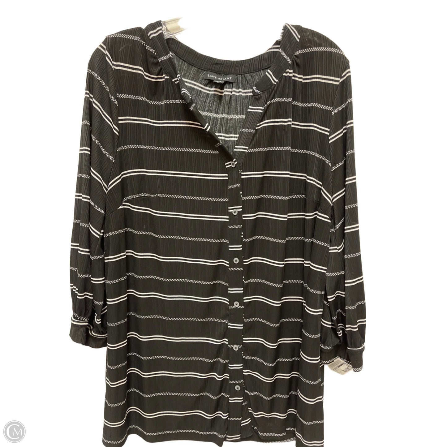 Blouse Long Sleeve By Lane Bryant In Black, Size: 2