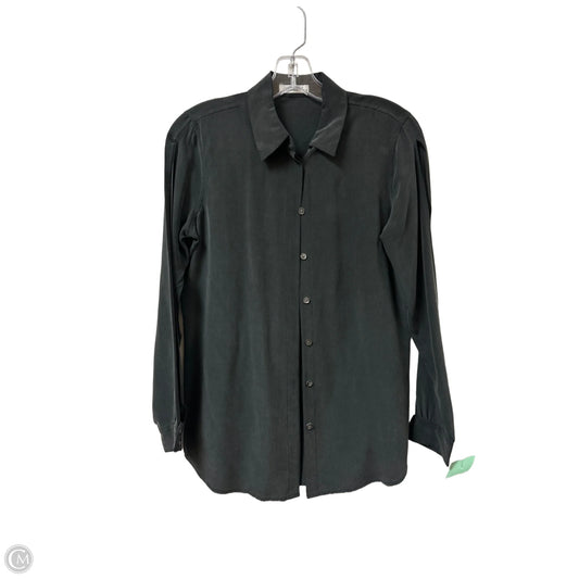 Blouse Long Sleeve By Equipment In Grey, Size: Xs