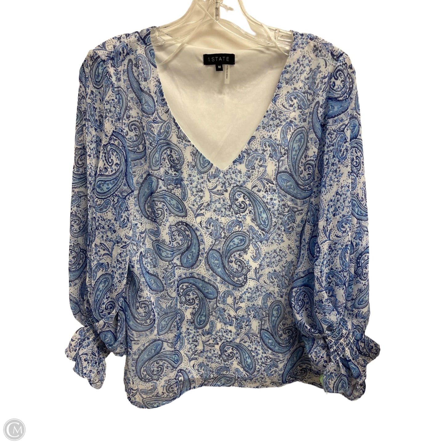 Top Long Sleeve By 1.state In Blue, Size: M