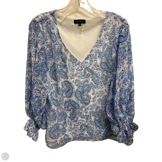 Top Long Sleeve By 1.state In Blue, Size: M