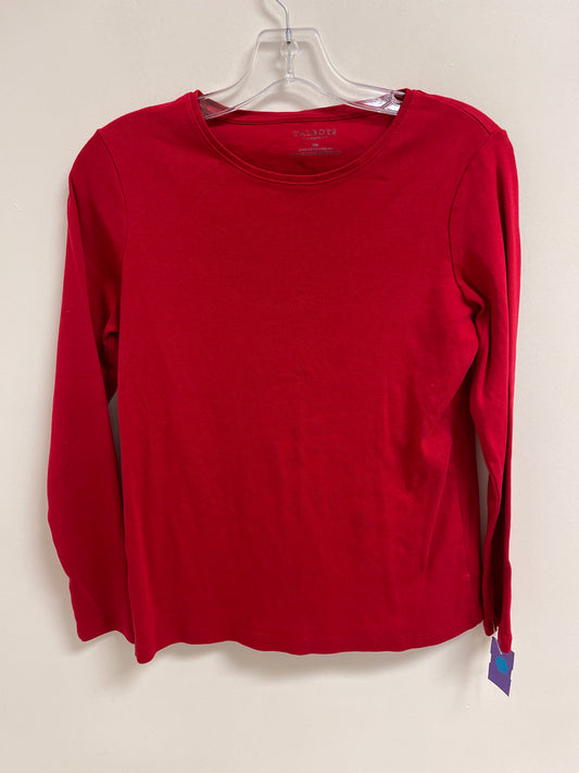 Top Long Sleeve By Talbots In Red, Size: Petite  M