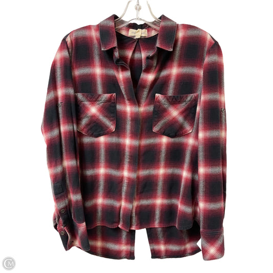 Blouse Long Sleeve By Cloth & Stone In Red, Size: S