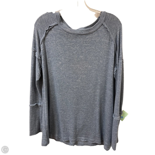 Top Long Sleeve By Easel In Blue, Size: S