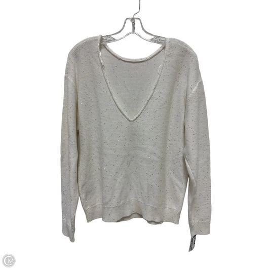 Sweater By Clothes Mentor In White, Size: M