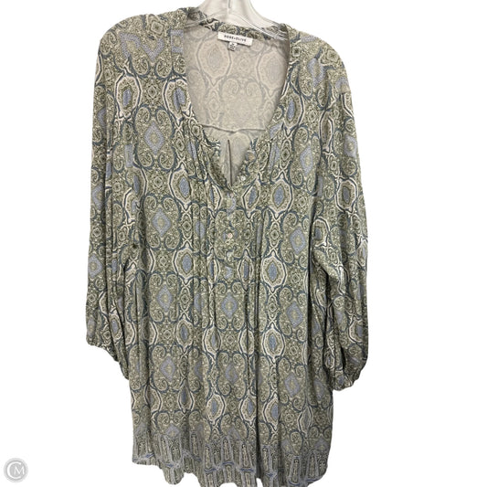 Top Long Sleeve By Rose And Olive In Green, Size: 3x