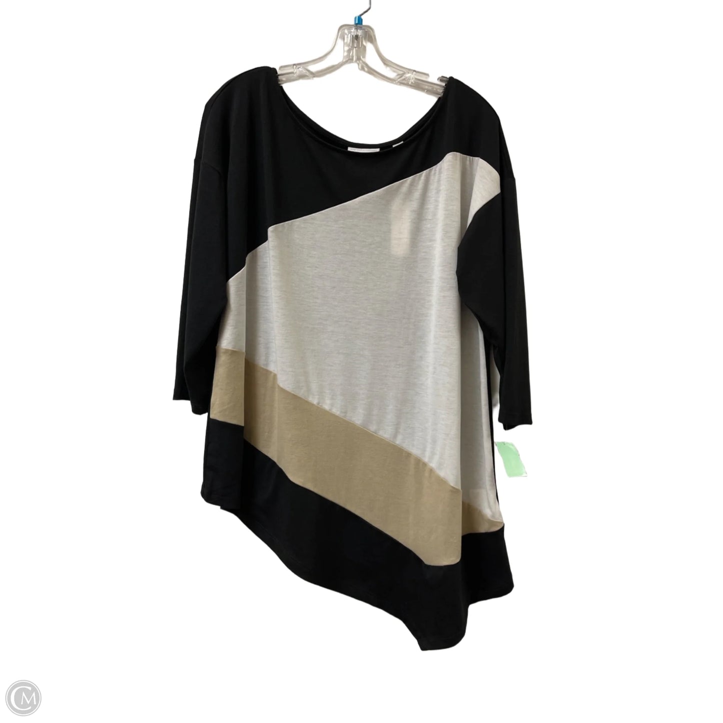 Top Long Sleeve By New York And Co In Black & White, Size: Xl