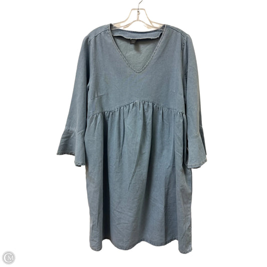 Dress Casual Midi By Shein In Blue Denim, Size: L
