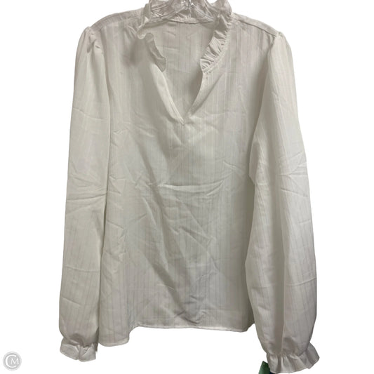 Top Long Sleeve By Shein In White, Size: 1x