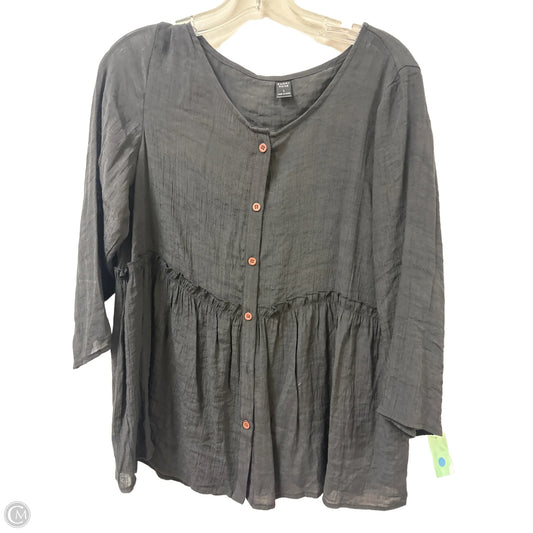 Top Long Sleeve By Clothes Mentor In Black, Size: L