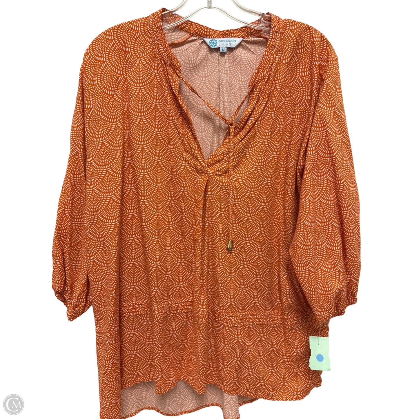 Top Long Sleeve By Escapada Living In Orange, Size: M