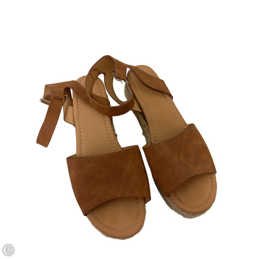 Sandals Heels Platform By Clothes Mentor In Brown, Size: 10