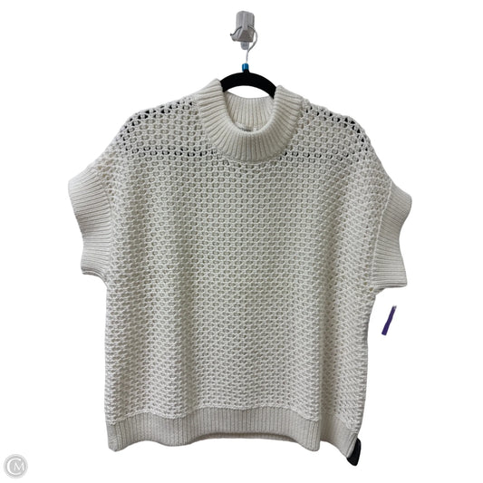 Vest Sweater By Clothes Mentor In Cream, Size: L