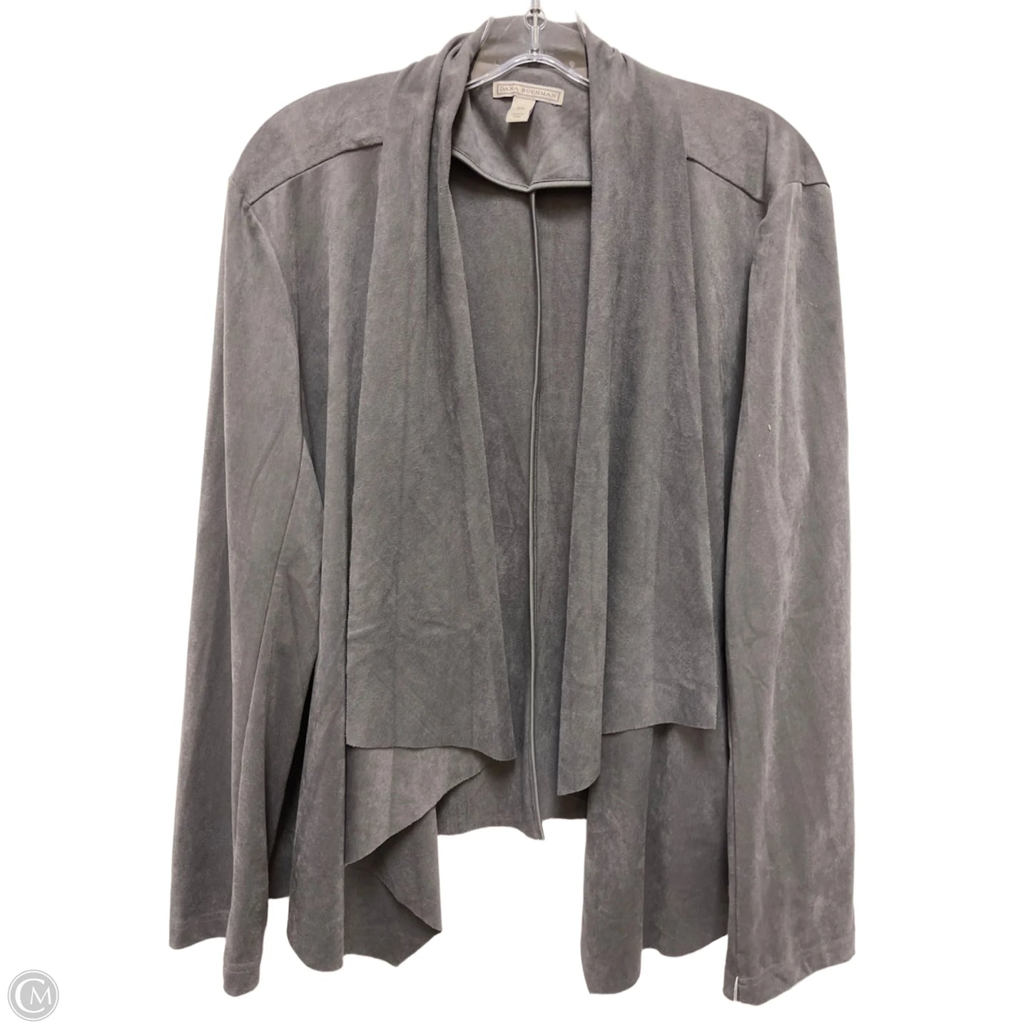 Cardigan By Dana Buchman In Grey, Size: Xl