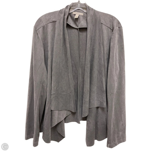 Cardigan By Dana Buchman In Grey, Size: Xl