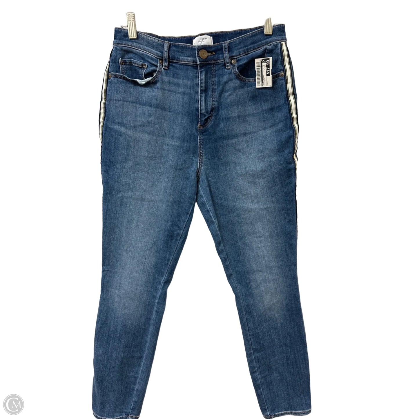 Jeans Skinny By Loft In Blue Denim, Size: 8