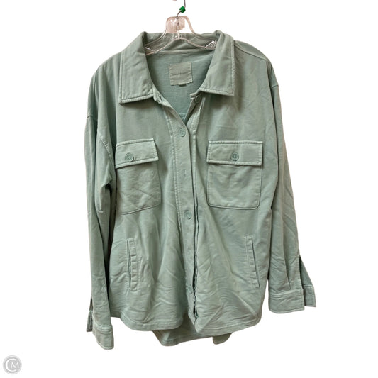 Jacket Shirt By Thread And Supply In Geometric Pattern, Size: M