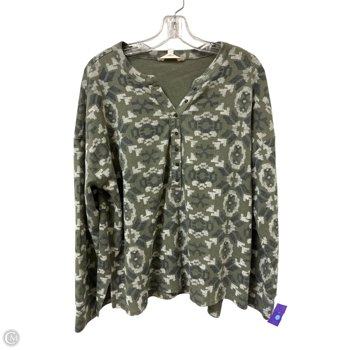 Top Long Sleeve By Lucky Brand In Green, Size: L