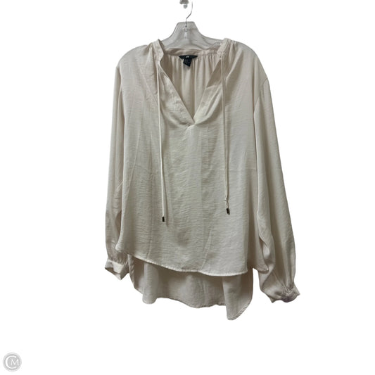 Top Long Sleeve By H&m In Cream, Size: Xl