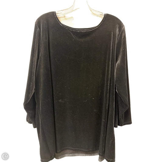 Top Long Sleeve By Cable And Gauge In Black, Size: 2x