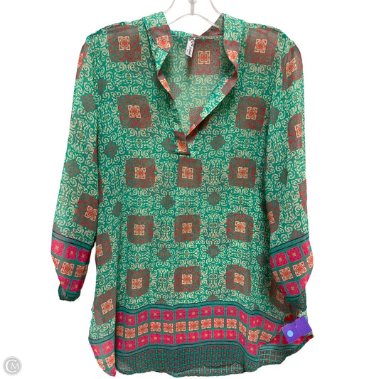 Top Long Sleeve By Clothes Mentor In Green, Size: M