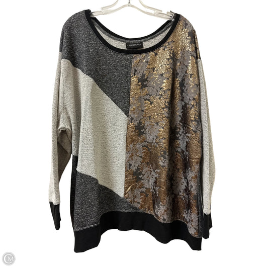 Sweater By Lane Bryant In Black & Grey, Size: 3x
