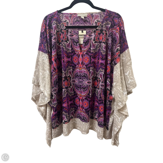 Top Short Sleeve By Dana Buchman In Purple, Size: Xl