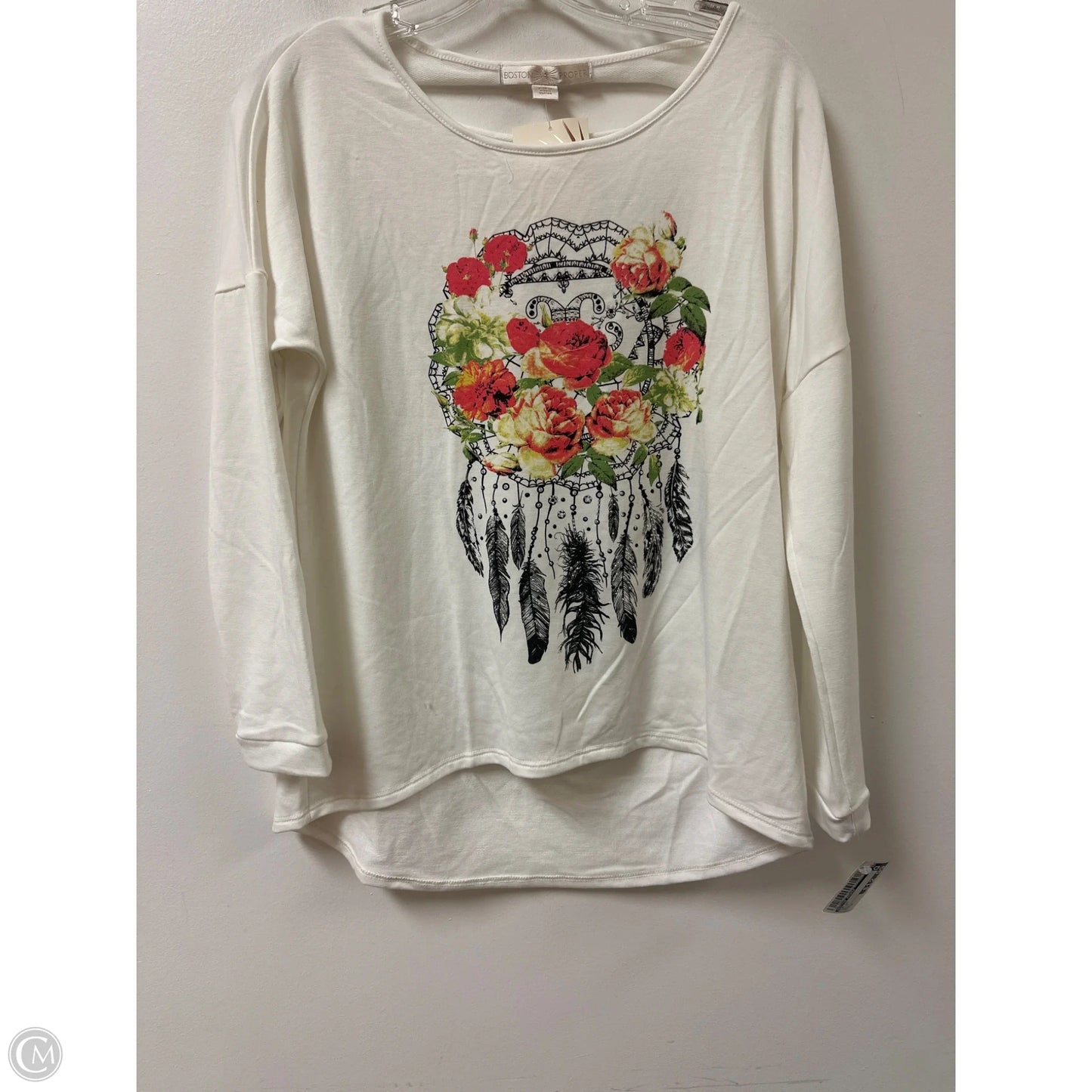 Top Long Sleeve By Boston Proper In White, Size: M