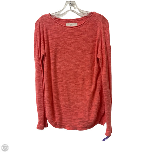 Top Long Sleeve By Loft In Orange, Size: M