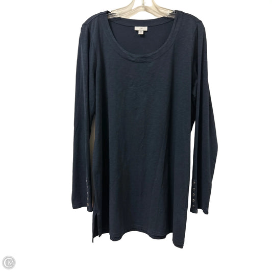 Top Long Sleeve By J. Jill In Navy, Size: L