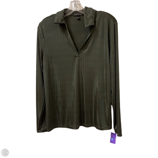 Top Long Sleeve By Banana Republic In Green, Size: L