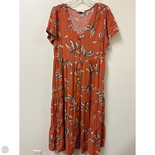 Dress Casual Maxi By Sonoma In Orange, Size: M