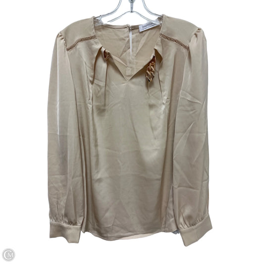 Top Long Sleeve By Clothes Mentor In Cream, Size: L