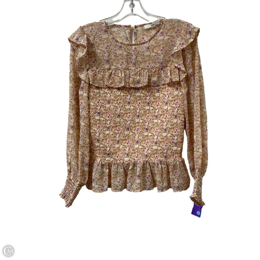 Top Long Sleeve By Clothes Mentor In Floral Print, Size: M