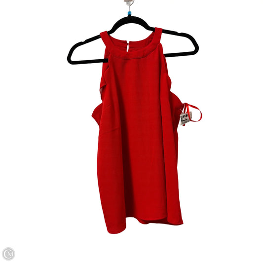 Top Sleeveless By Monteau In Red, Size: L