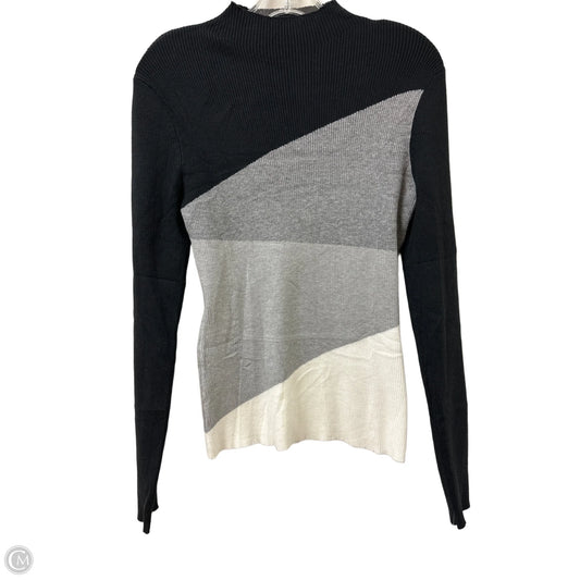 Top Long Sleeve By Clothes Mentor In Black & White, Size: L