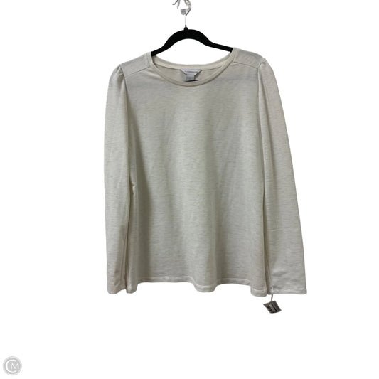 Sweater By Liz Claiborne In Cream, Size: L