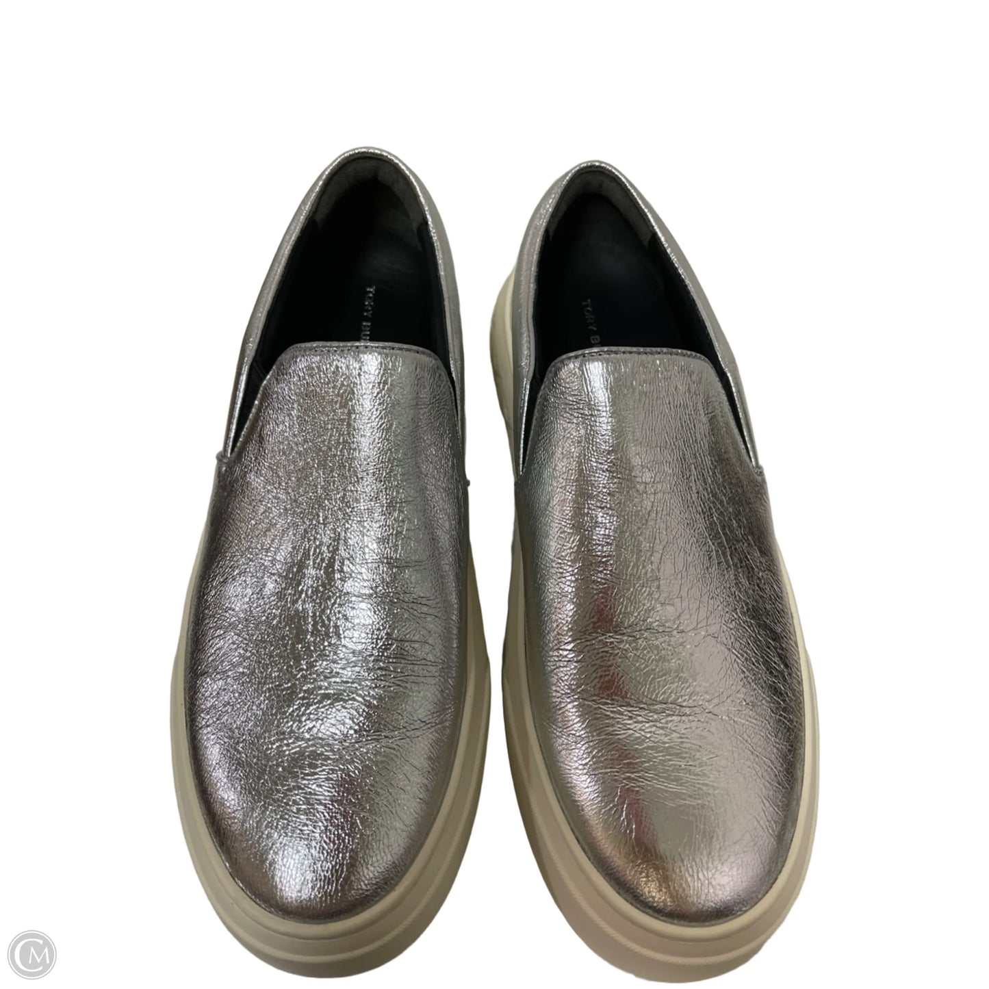 Shoes Designer By Tory Burch In Silver, Size: 9.5