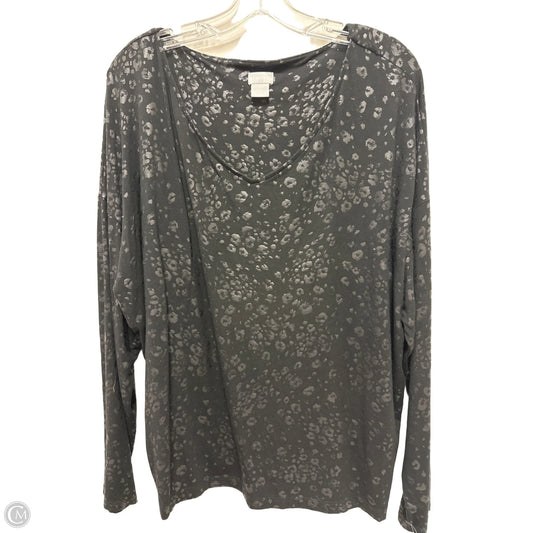 Top Long Sleeve By Chicos In Black, Size: Xl